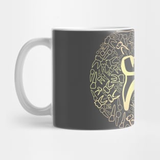 tooth circular pattern Mug